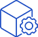 icon of gear and cube